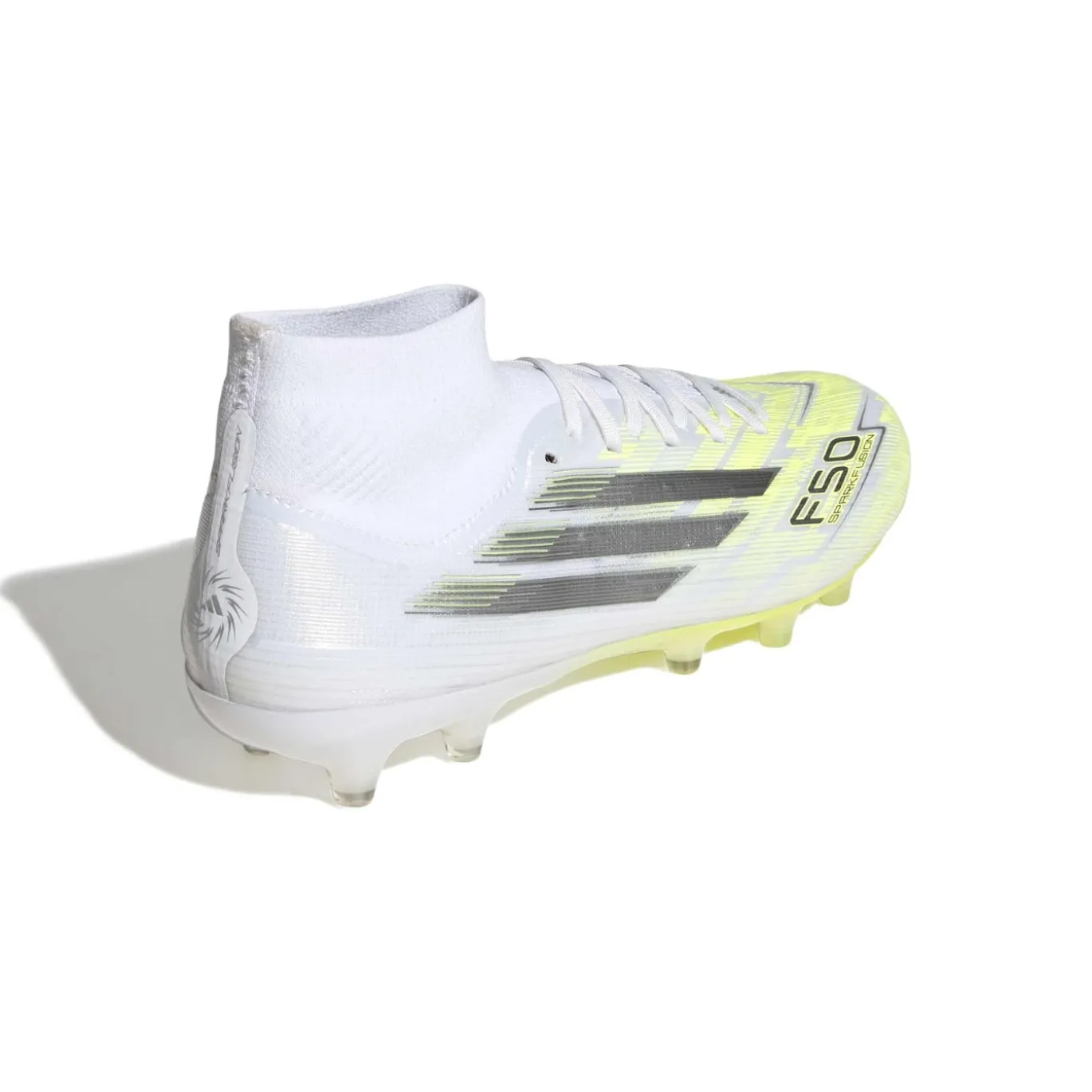 adidas F50 Sparkfusion Pro Gras / Kunstgras Voetbalschoenen (MG) Dames Wit Grijs Neongeel