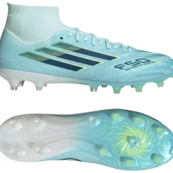 adidas F50 Sparkfusion Pro Gras / Kunstgras Voetbalschoenen (MG) Dames Lichtblauw Donkerblauw Neongeel