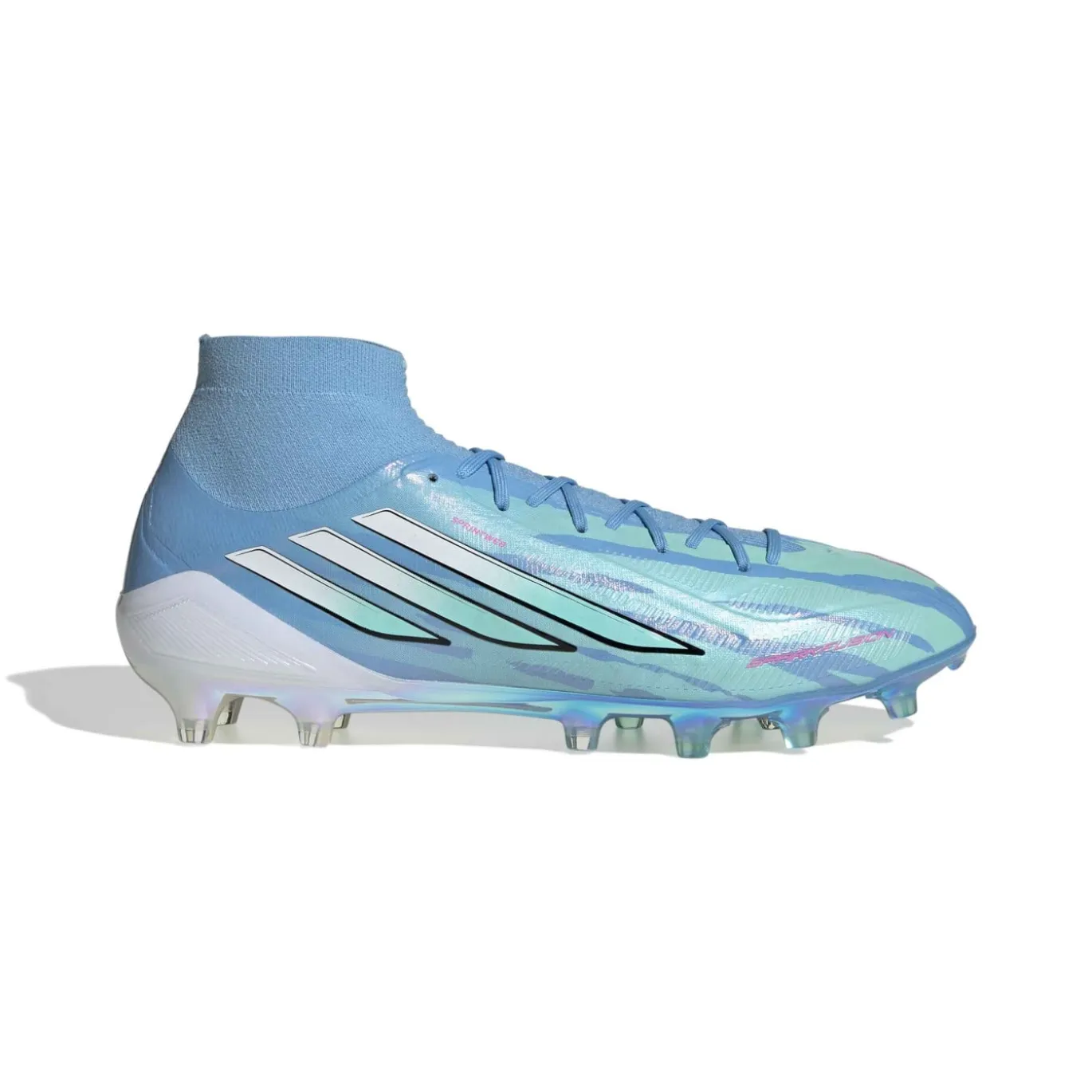 adidas F50 Sparkfusion Trinity Elite Gras / Kunstgras Voetbalschoenen (MG) Dames Blauw Felblauw Felroze
