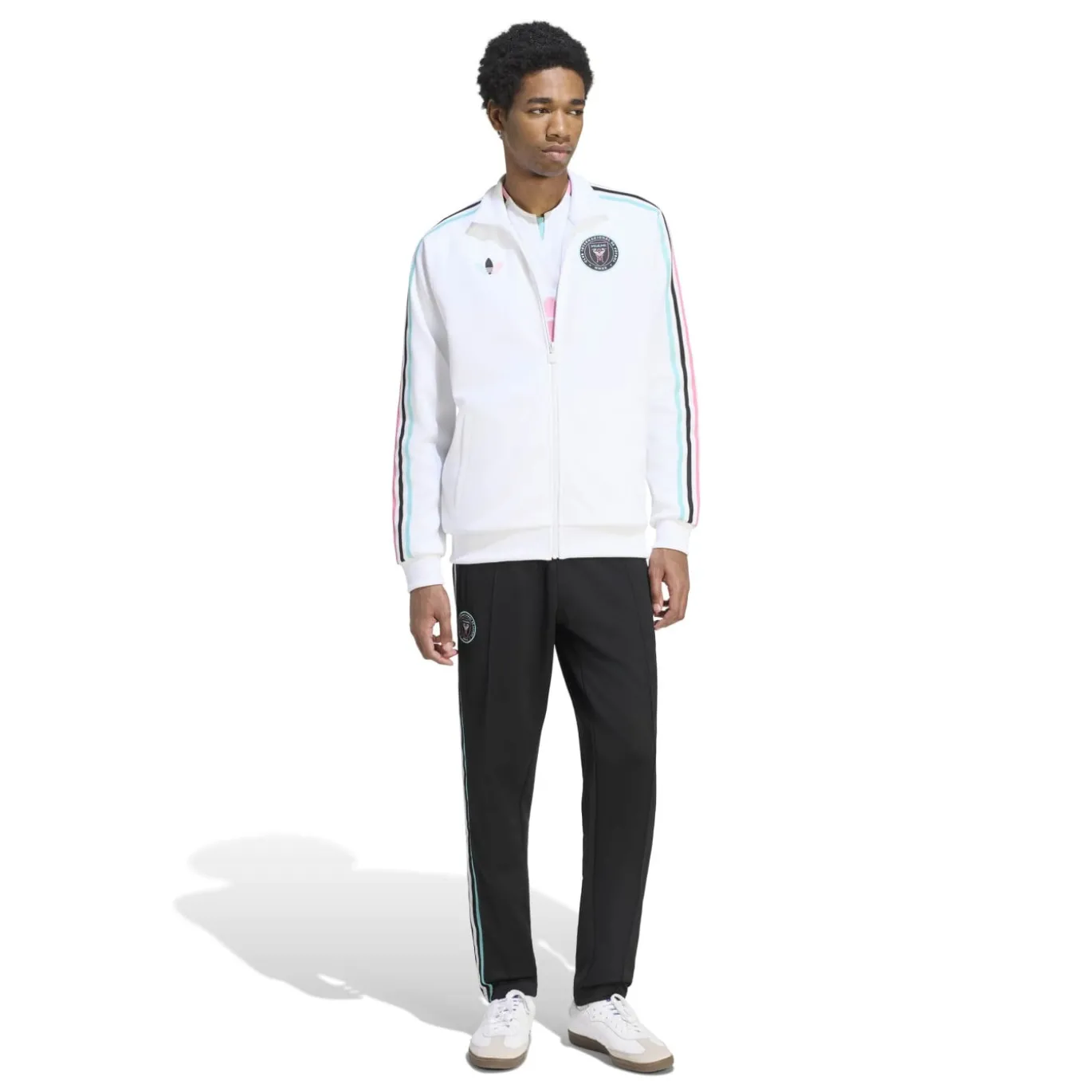 adidas Inter Miami CF Originals Trainingsjack Wit Zwart Lichtblauw Roze