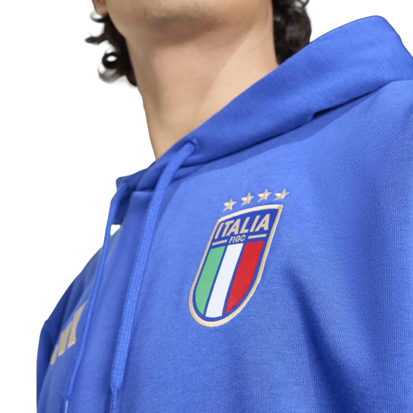 adidas Italië DNA Hoodie 2026-2028 Blauw Goud