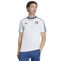 adidas Italië Originals T-Shirt Wit Blauw