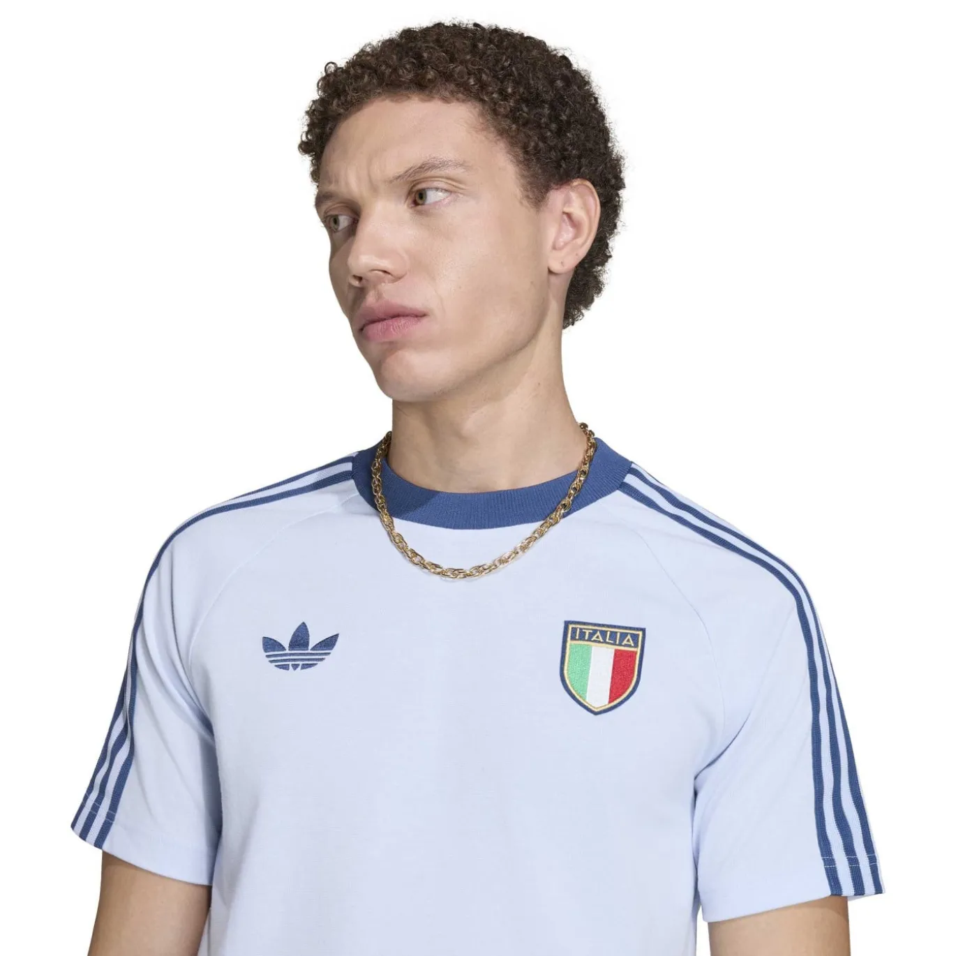 adidas Italië Originals T-Shirt Lichtblauw Blauw