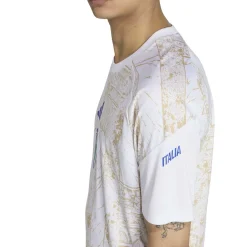 adidas Italië Pre-Match Trainingsshirt 2026-2028 Wit Goud Blauw