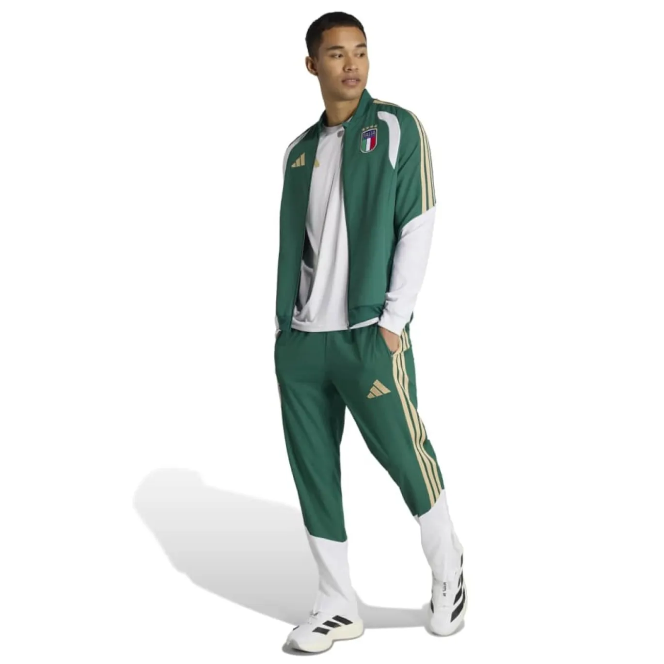 adidas Italië Presentatie Trainingsbroek 2026-2028 Groen Wit Goud