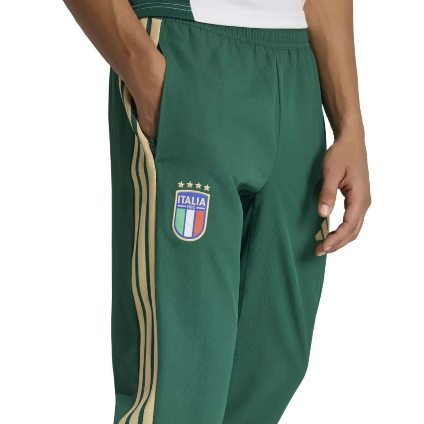 adidas Italië Presentatie Trainingsbroek 2026-2028 Groen Wit Goud