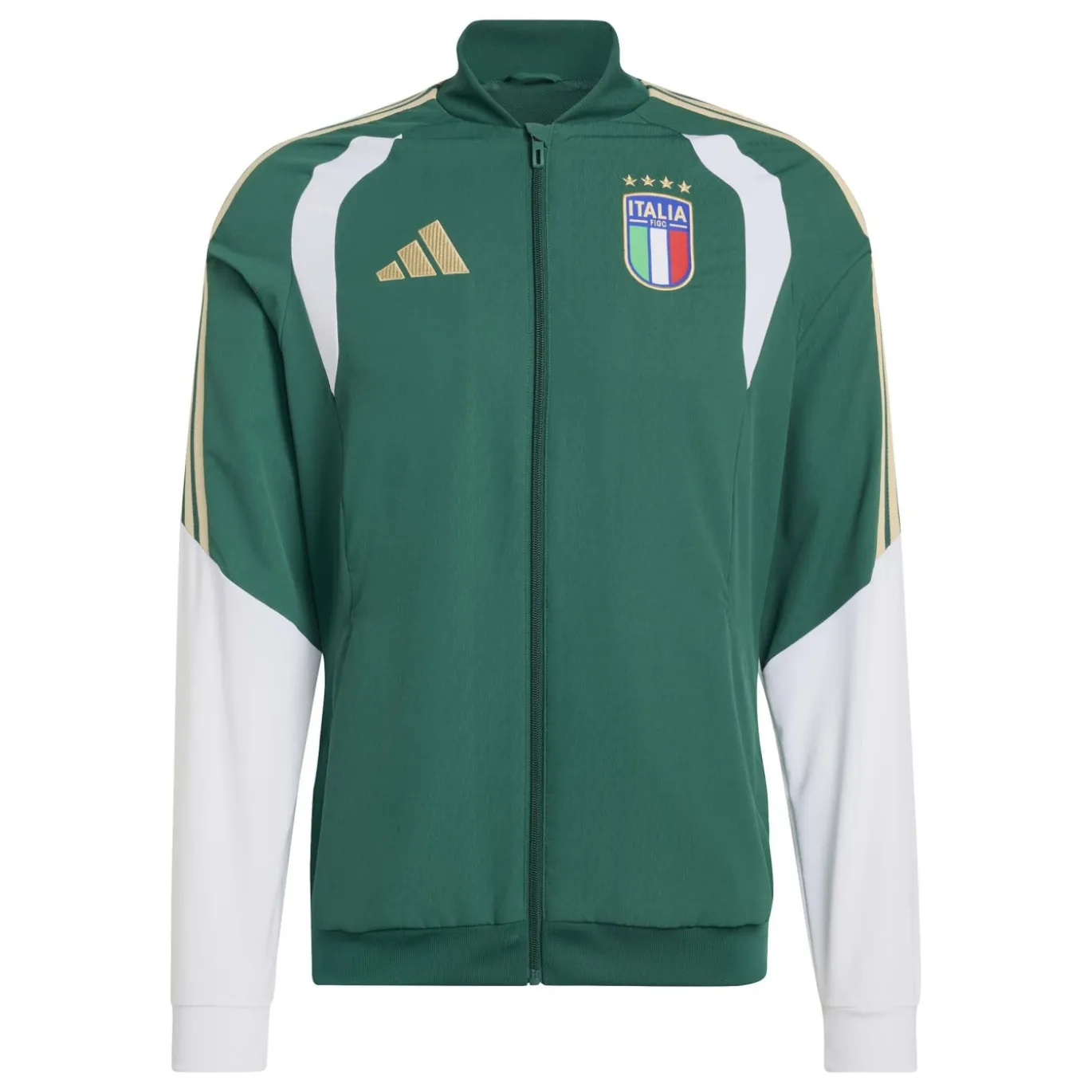 adidas Italië Presentatie Trainingspak Full-Zip 2026-2028 Groen Wit Goud