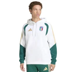 adidas Italië Sweat Hoodie 2026-2028 Wit Groen Goud