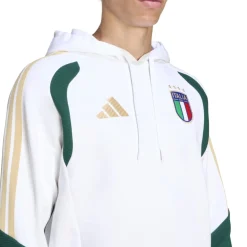 adidas Italië Sweat Hoodie 2026-2028 Wit Groen Goud