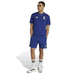 adidas Italië Tiro Travel Broekje 2026-2028 Blauw Goud