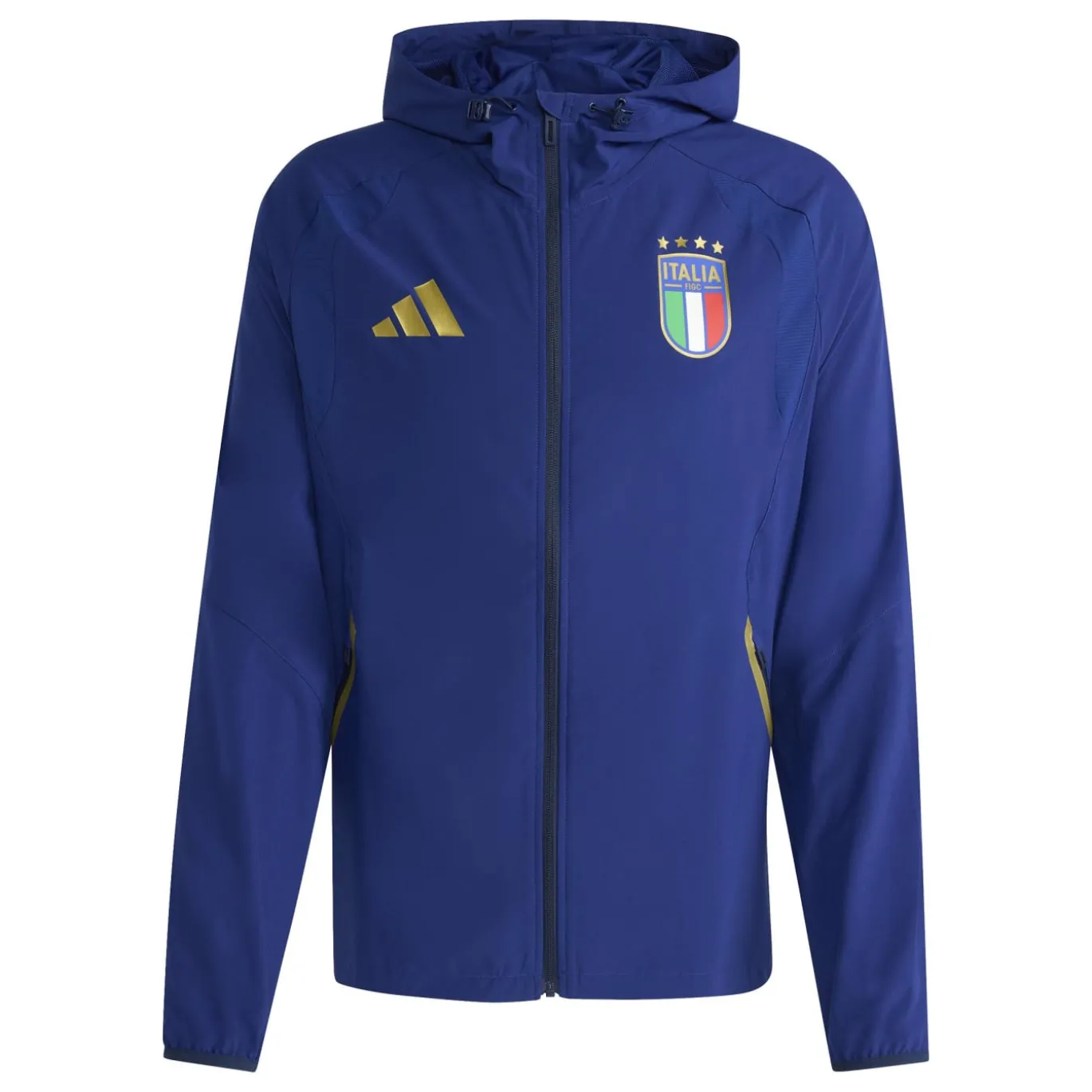adidas Italië Tiro Travel Trainingspak Full-Zip 2026-2028 Blauw Goud