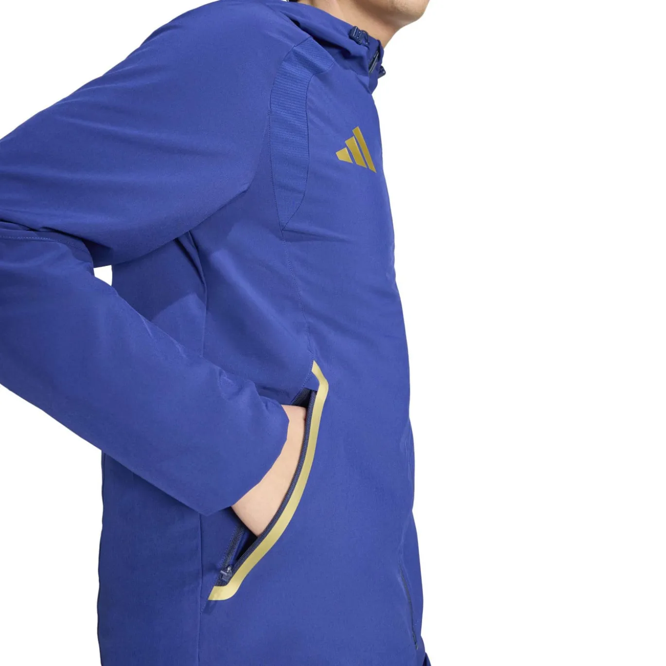 adidas Italië Tiro Travel Trainingspak Full-Zip 2026-2028 Blauw Goud