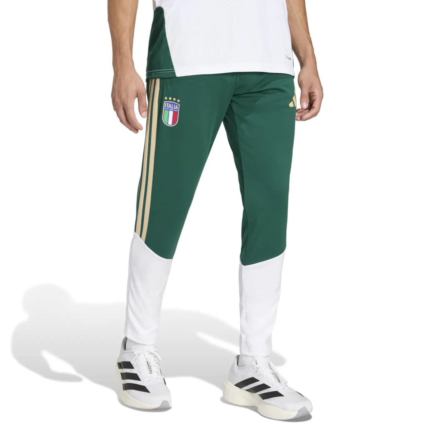 adidas Italië Trainingspak 1/4-Zip 2026-2028 Wit Groen Goud