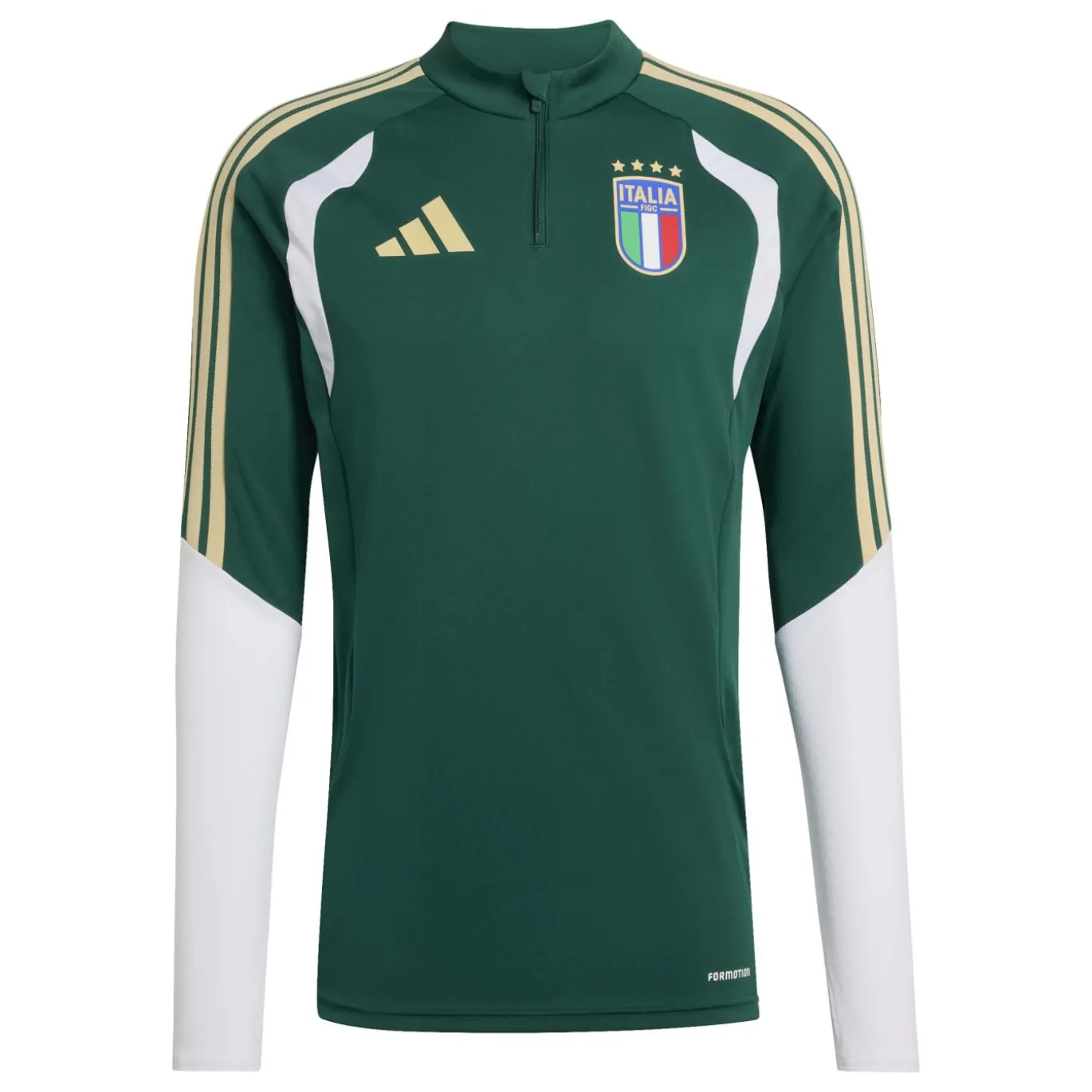 adidas Italië Trainingspak 1/4-Zip 2026-2028 Groen Wit Goud