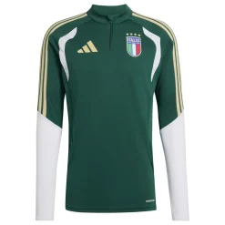 adidas Italië Trainingstrui 1/4-Zip 2026-2028 Groen Wit Goud