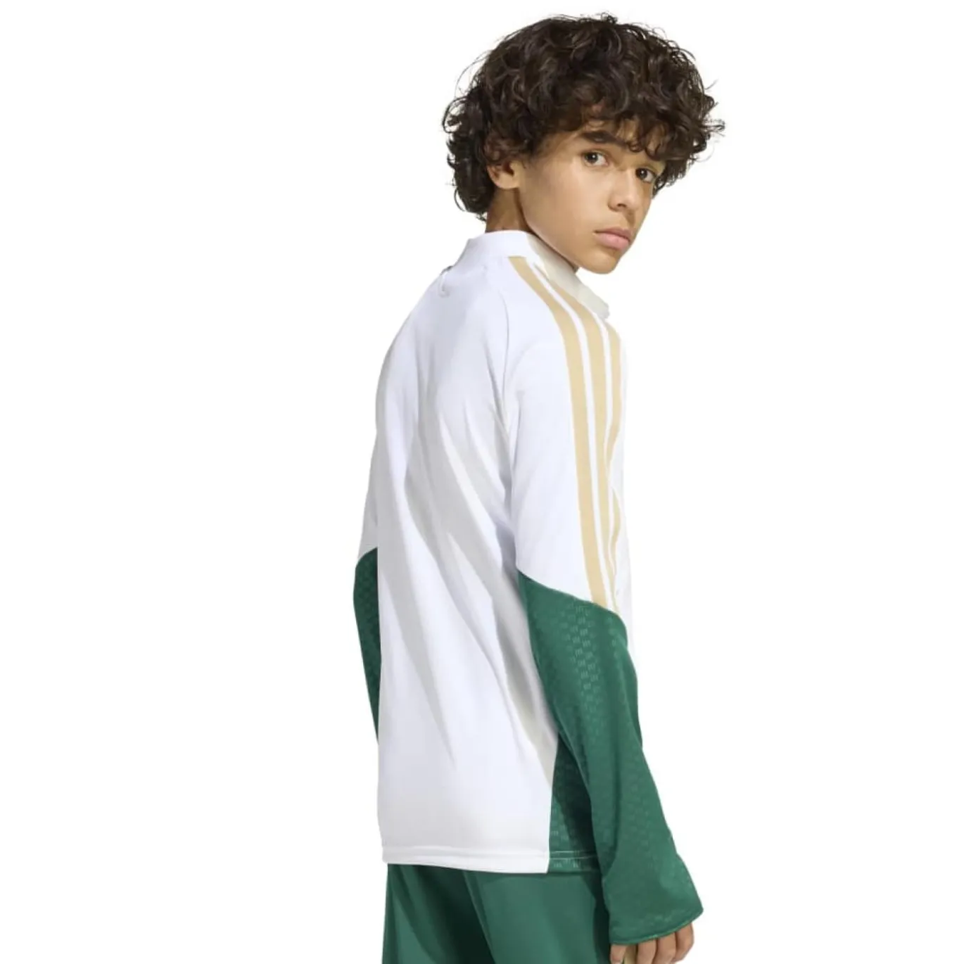 adidas Italië Trainingstrui 1/4-Zip 2026-2028 Kids Wit Groen Goud