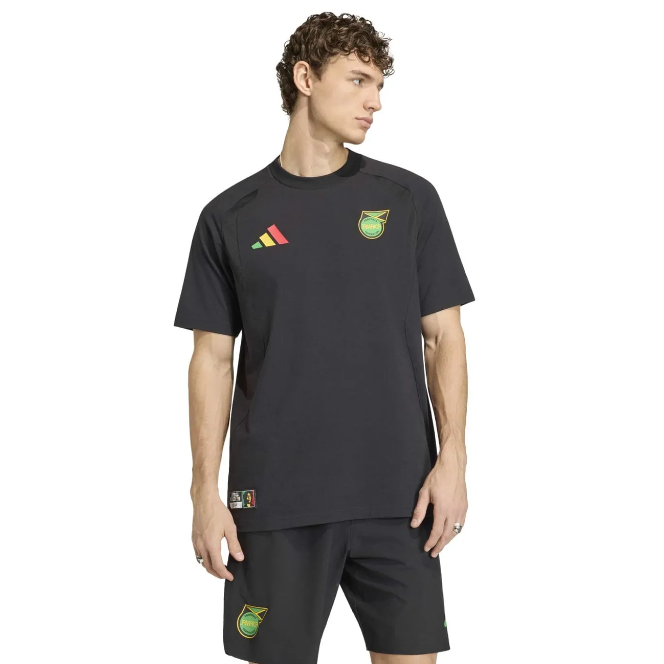 adidas Jamaica x Bob Marley Tiro Travel T-Shirt 2026-2028 Zwart Groen Geel Rood