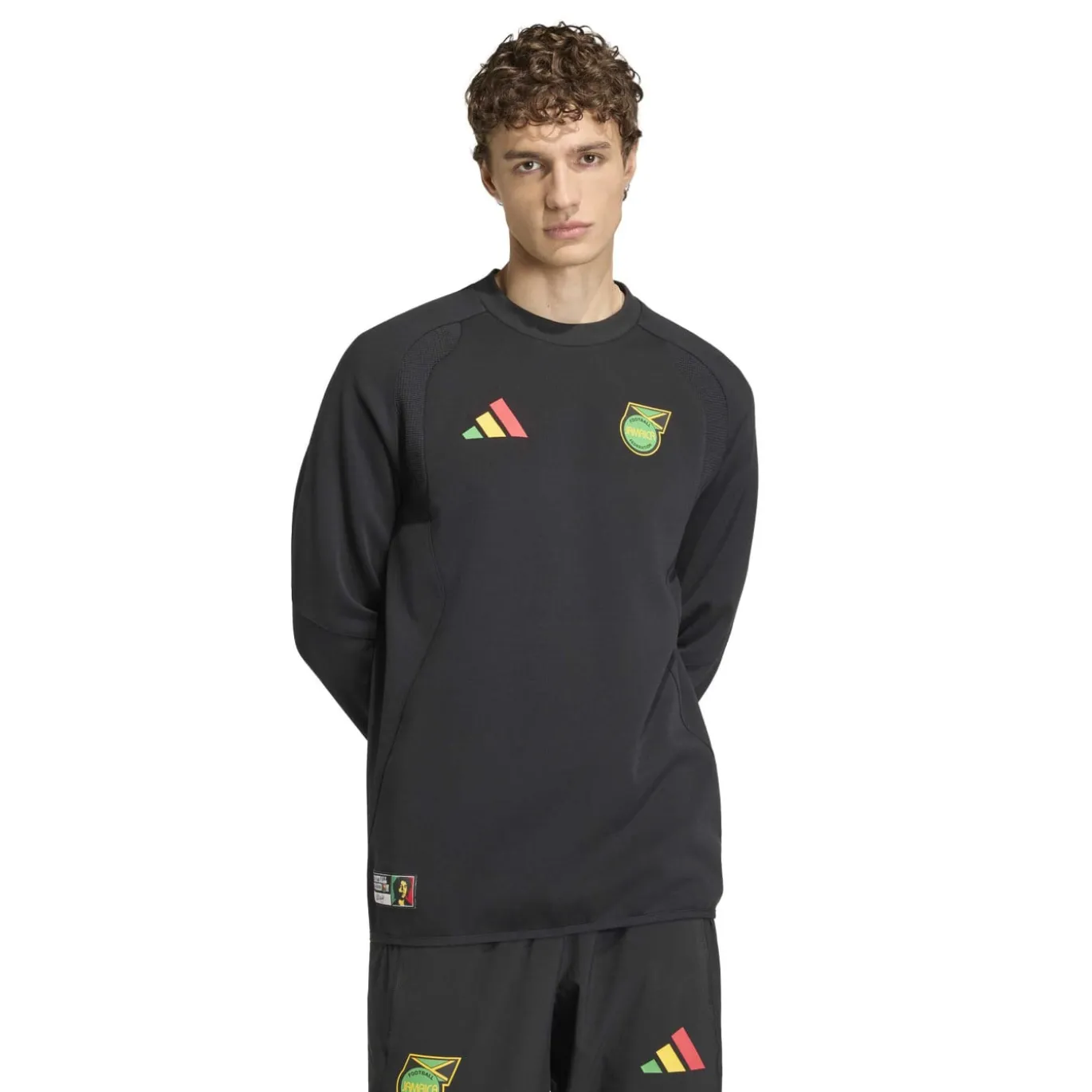 adidas Jamaica x Bob Marley Tiro Travel Crew Sweater 2026-2028 Zwart Groen Geel Rood