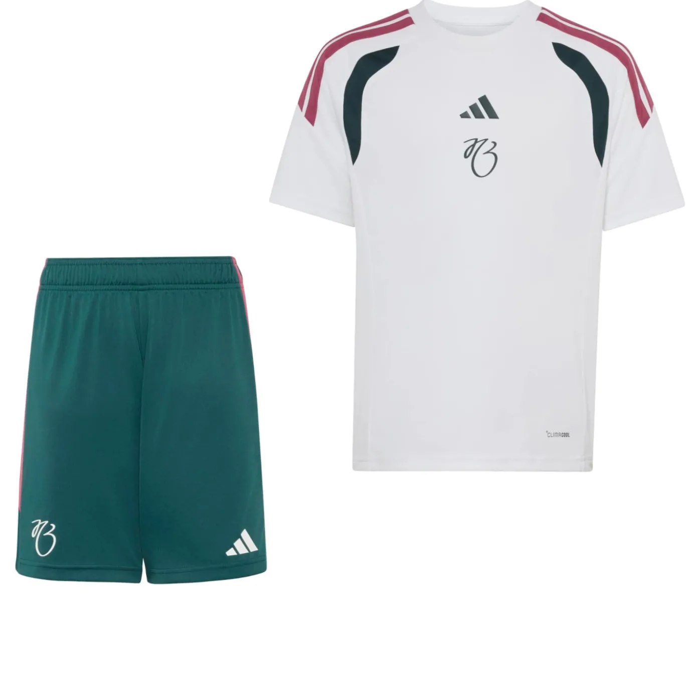 adidas Jude Bellingham Trainingsset Kids Wit Donkergroen Zwart Roze