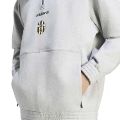 adidas Juventus EQT Trainingstrui 1/4-Zip Grijs Zwart