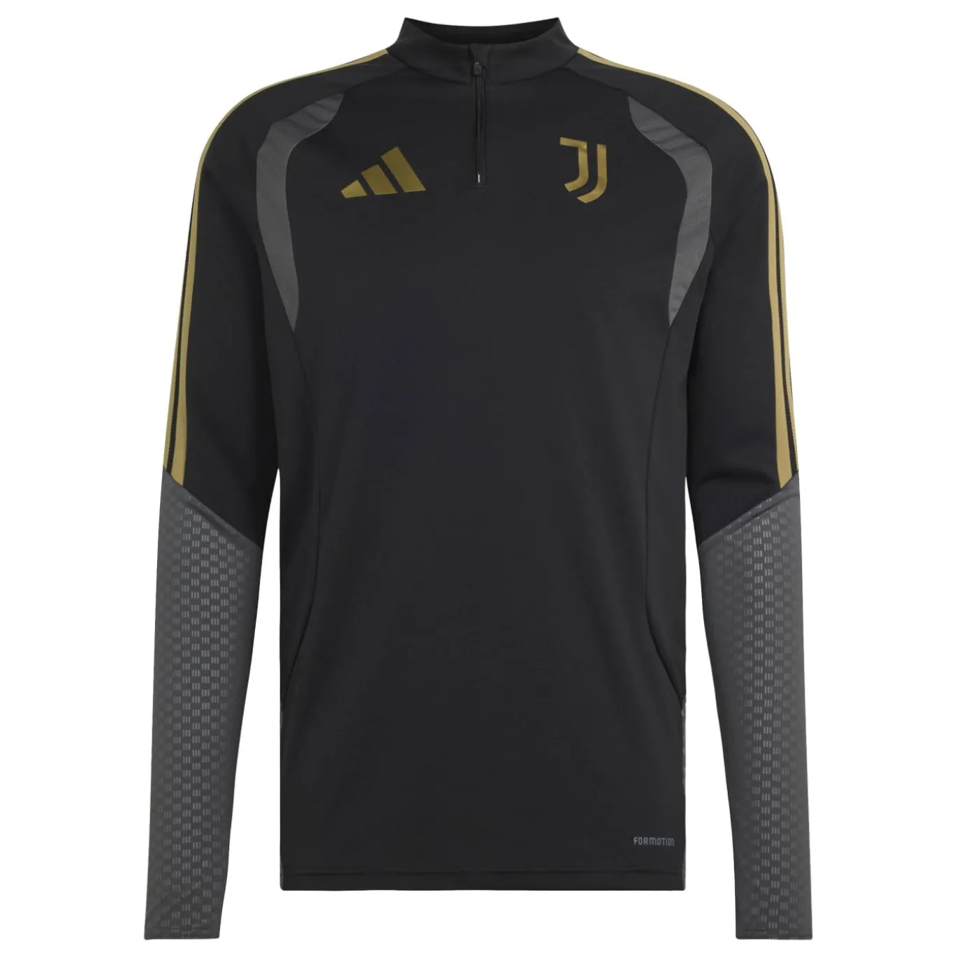 adidas Juventus Europees Trainingstrui 1/4-Zip 2026-2027 Zwart Grijs Goud