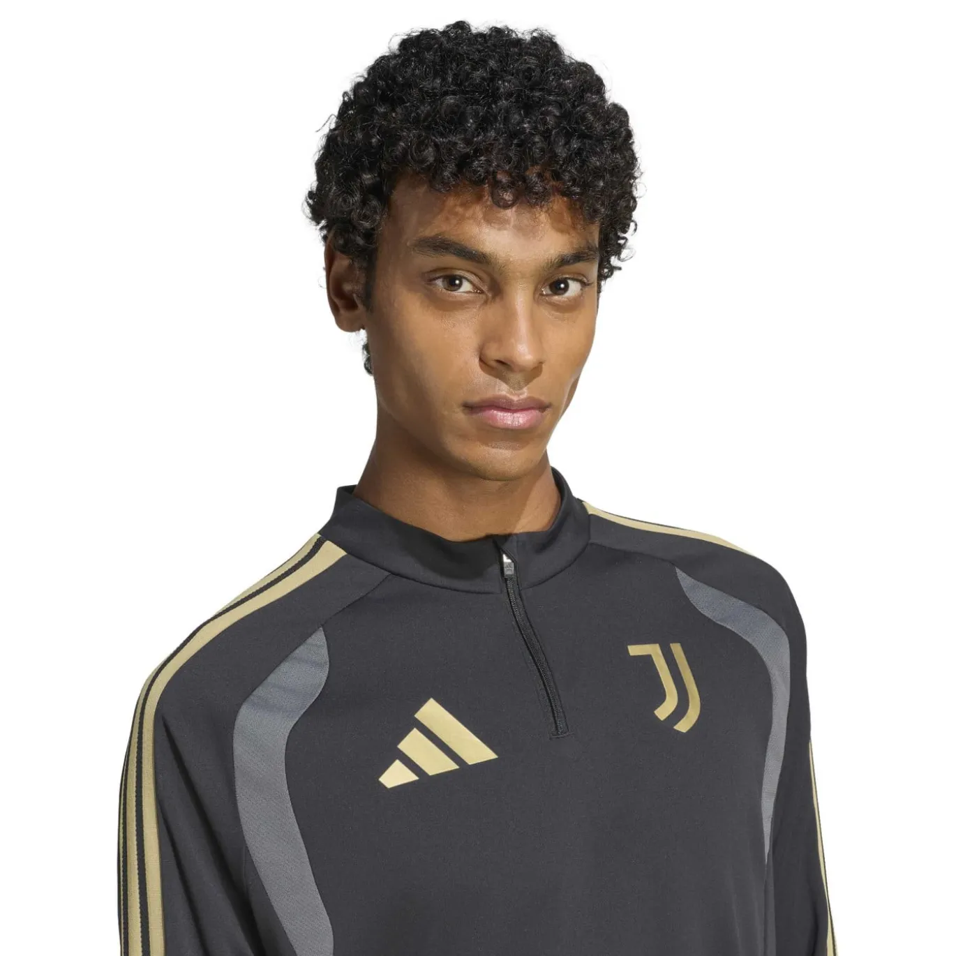 adidas Juventus Europees Trainingstrui 1/4-Zip 2026-2027 Zwart Grijs Goud