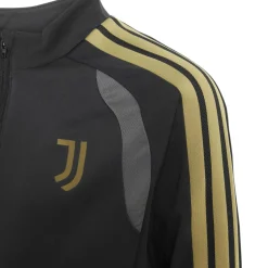 adidas Juventus Europees Trainingstrui 1/4-Zip 2026-2027 Kids Zwart Grijs Goud