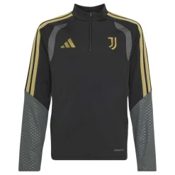 adidas Juventus Europees Trainingstrui 1/4-Zip 2026-2027 Kids Zwart Grijs Goud