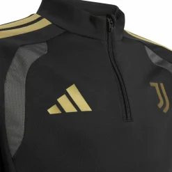 adidas Juventus Europees Trainingstrui 1/4-Zip 2026-2027 Kids Zwart Grijs Goud