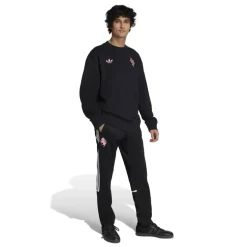 adidas Juventus Lifestyler Crew Sweater Zwart Roze