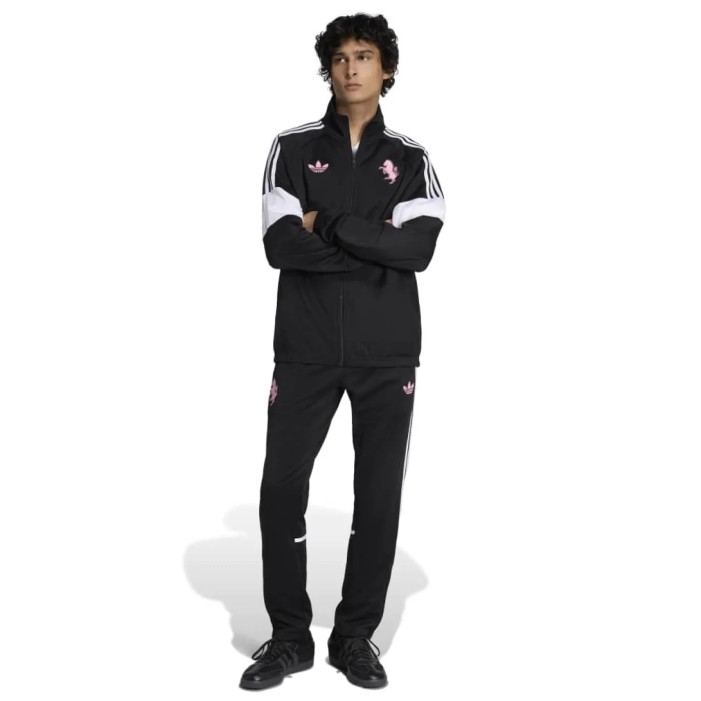 adidas Juventus Lifestyler Trainingsjack Zwart Wit Roze