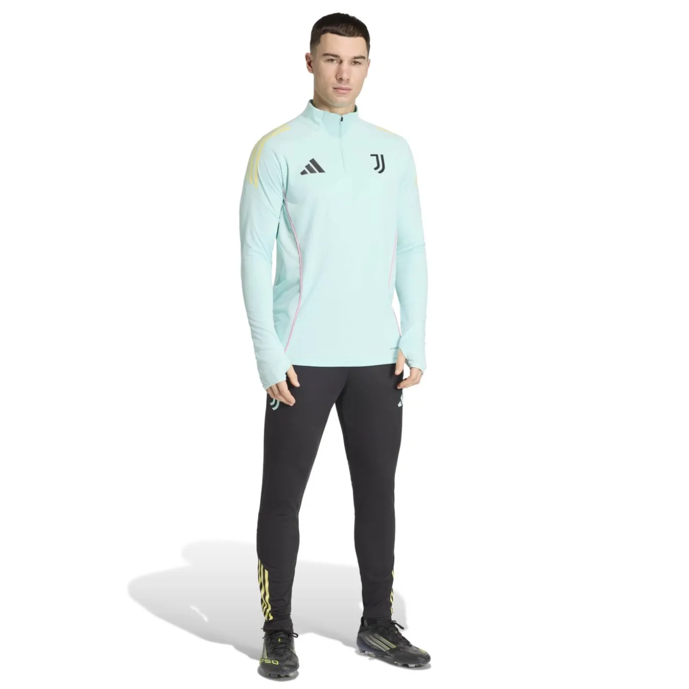 adidas Juventus Trainingspak 1/4-Zip 2025-2026 Lichtblauw Zwart