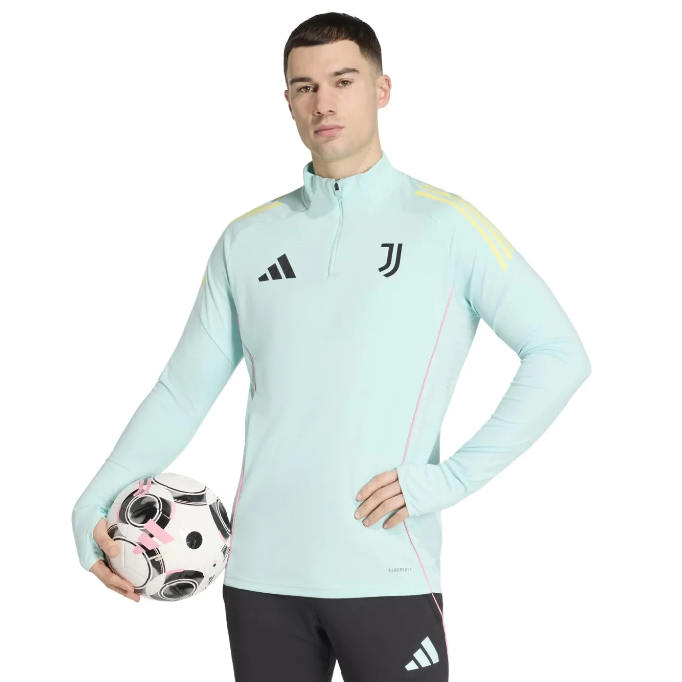 adidas Juventus Trainingstrui 1/4-Zip 2025-2026 Lichtblauw