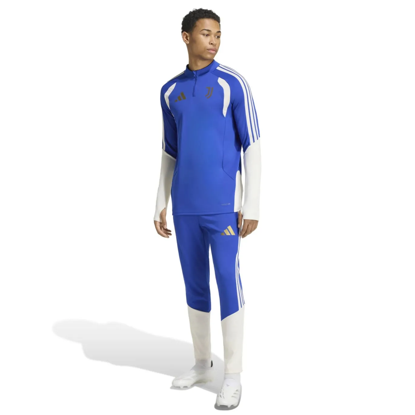 adidas Juventus Trainingstrui 1/4-Zip 2026-2027 Blauw Wit Goud