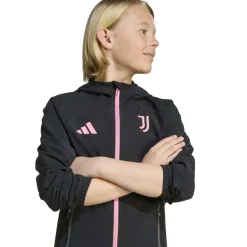 adidas Juventus Vis Tech Trainingspak Full-Zip Kids Zwart Roze