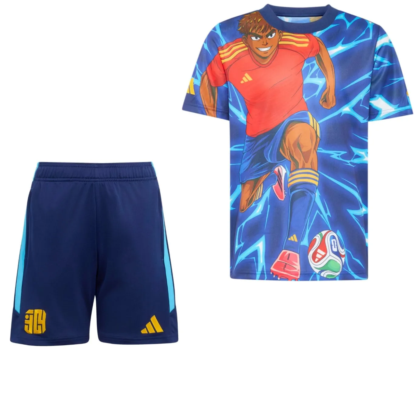 adidas Lamine Yamal Zomerset Kids Blauw Donkerblauw Rood Oranje