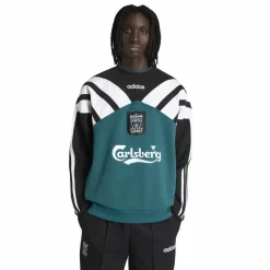 adidas Liverpool Crew Sweater 1995-1996 Zwart Groen Wit