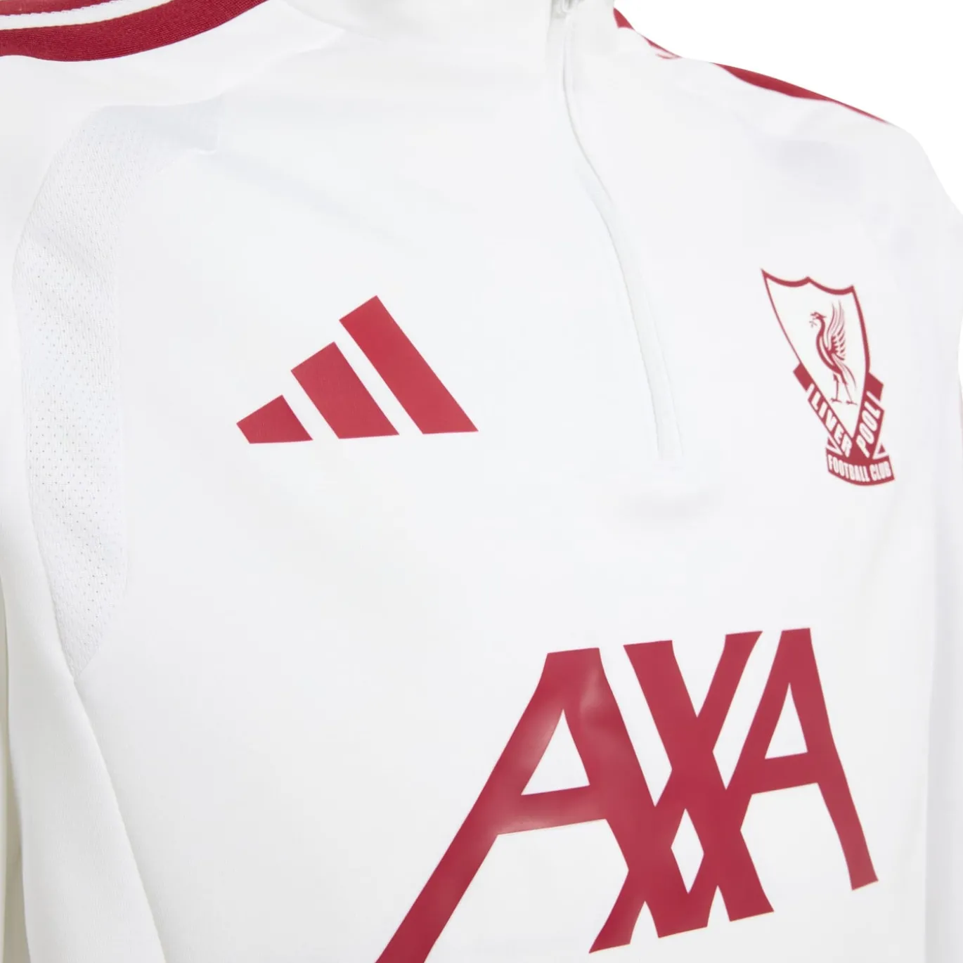 adidas Liverpool Europees Trainingstrui 1/4-Zip 2026-2027 Kids Wit Rood Grijs