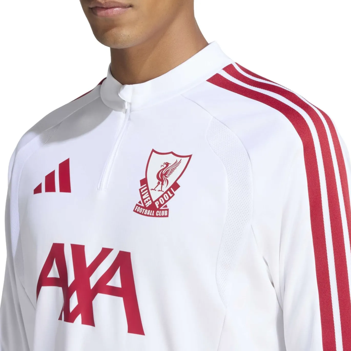 adidas Liverpool Europees Trainingstrui 1/4-Zip 2026-2027 Wit Rood Grijs