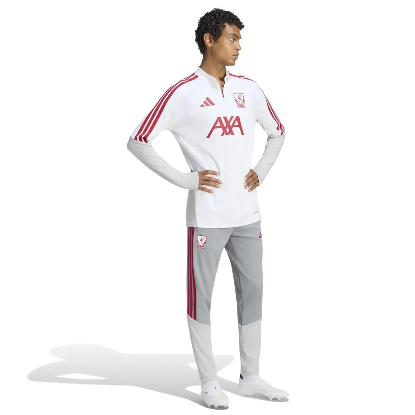adidas Liverpool Europees Trainingstrui 1/4-Zip 2026-2027 Wit Rood Grijs