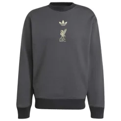adidas Liverpool Lifestyler Crew Sweater Donkergrijs Goud
