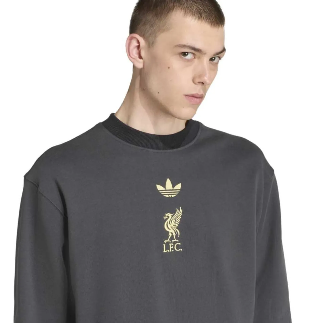 adidas Liverpool Lifestyler Crew Trainingspak Zwart