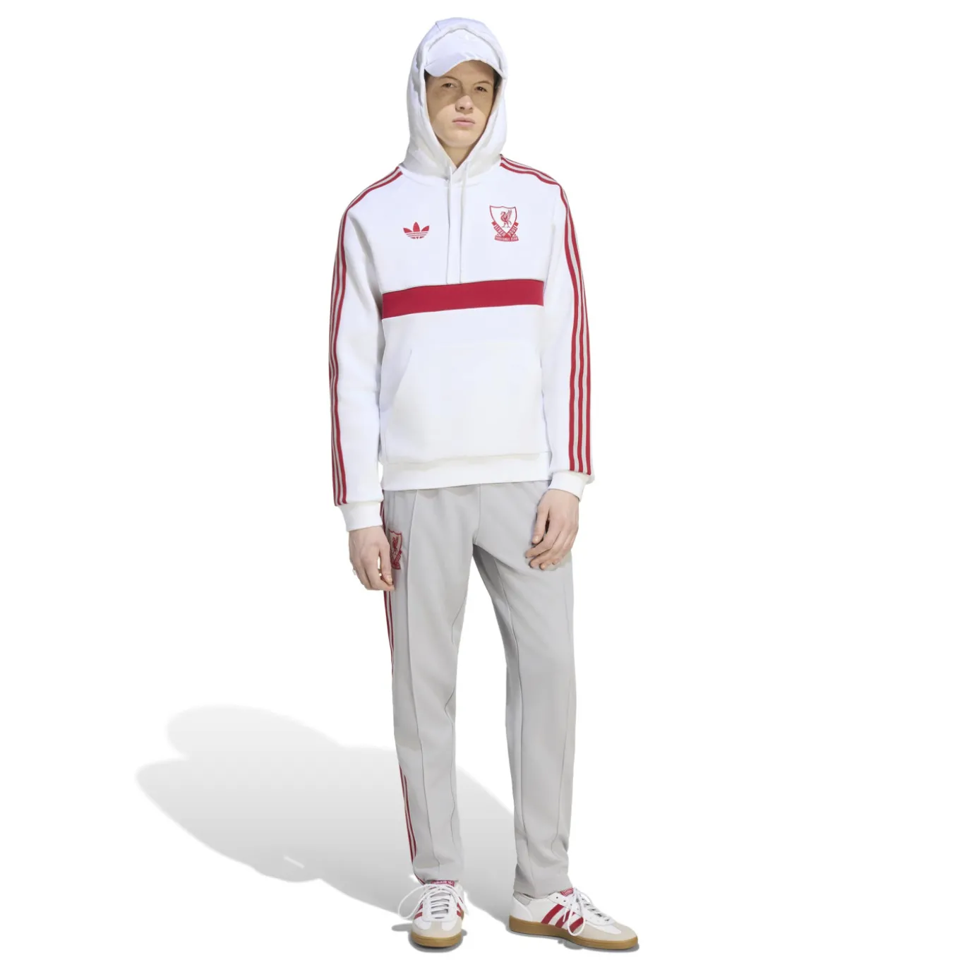 adidas Liverpool Originals Crew Trainingspak Wit Grijs Rood