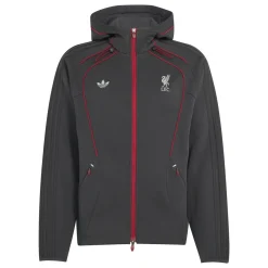 adidas Liverpool Originals Trainingsjack Donkergrijs Rood Zilver
