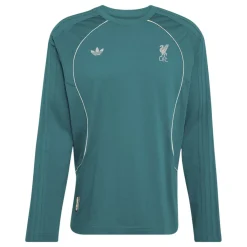 adidas Liverpool Originals T-Shirt Lange Mouwen Turquoise Wit