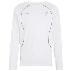 adidas Liverpool Originals T-Shirt Lange Mouwen Wit Zilver Zwart