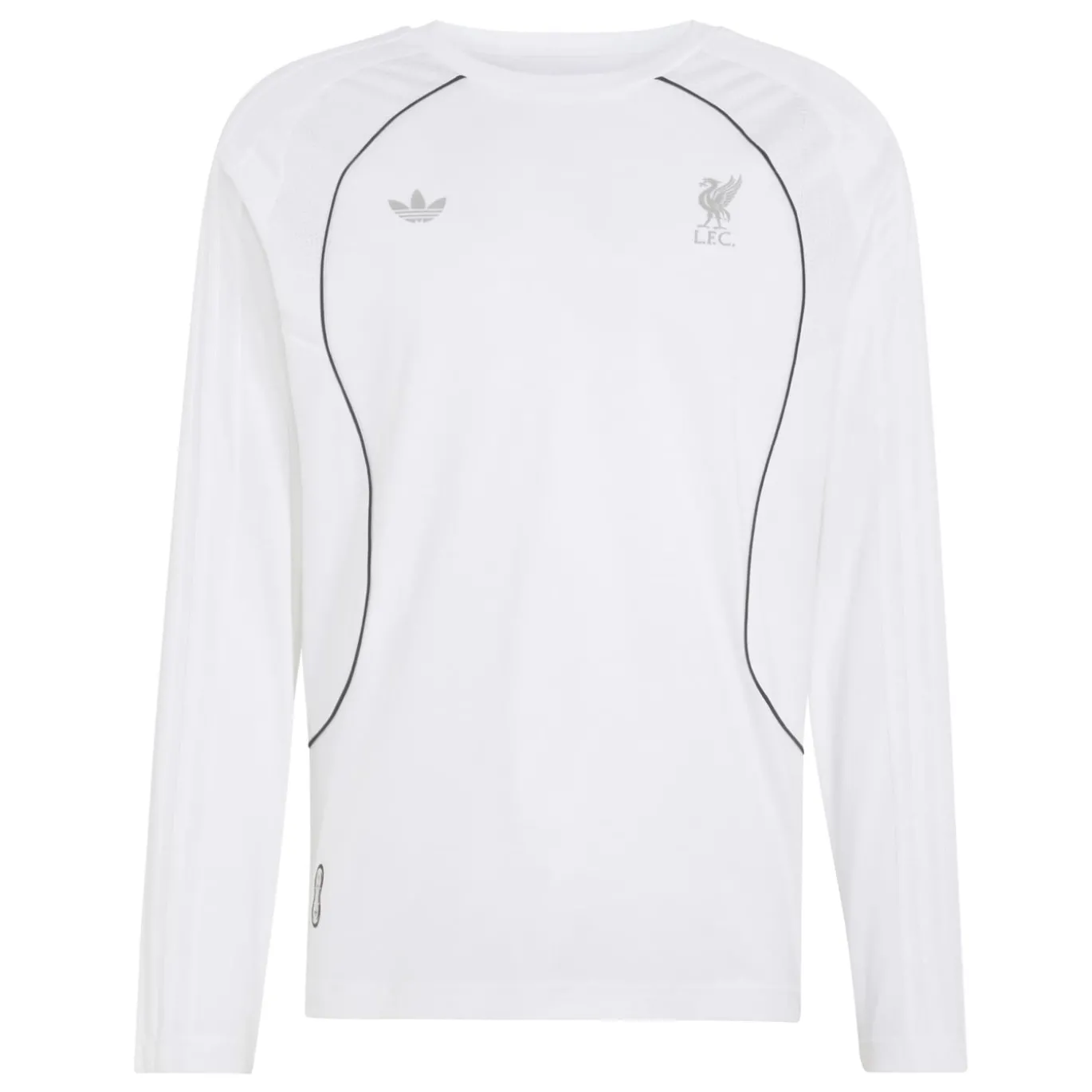 adidas Liverpool Originals T-Shirt Lange Mouwen Wit Zilver Zwart