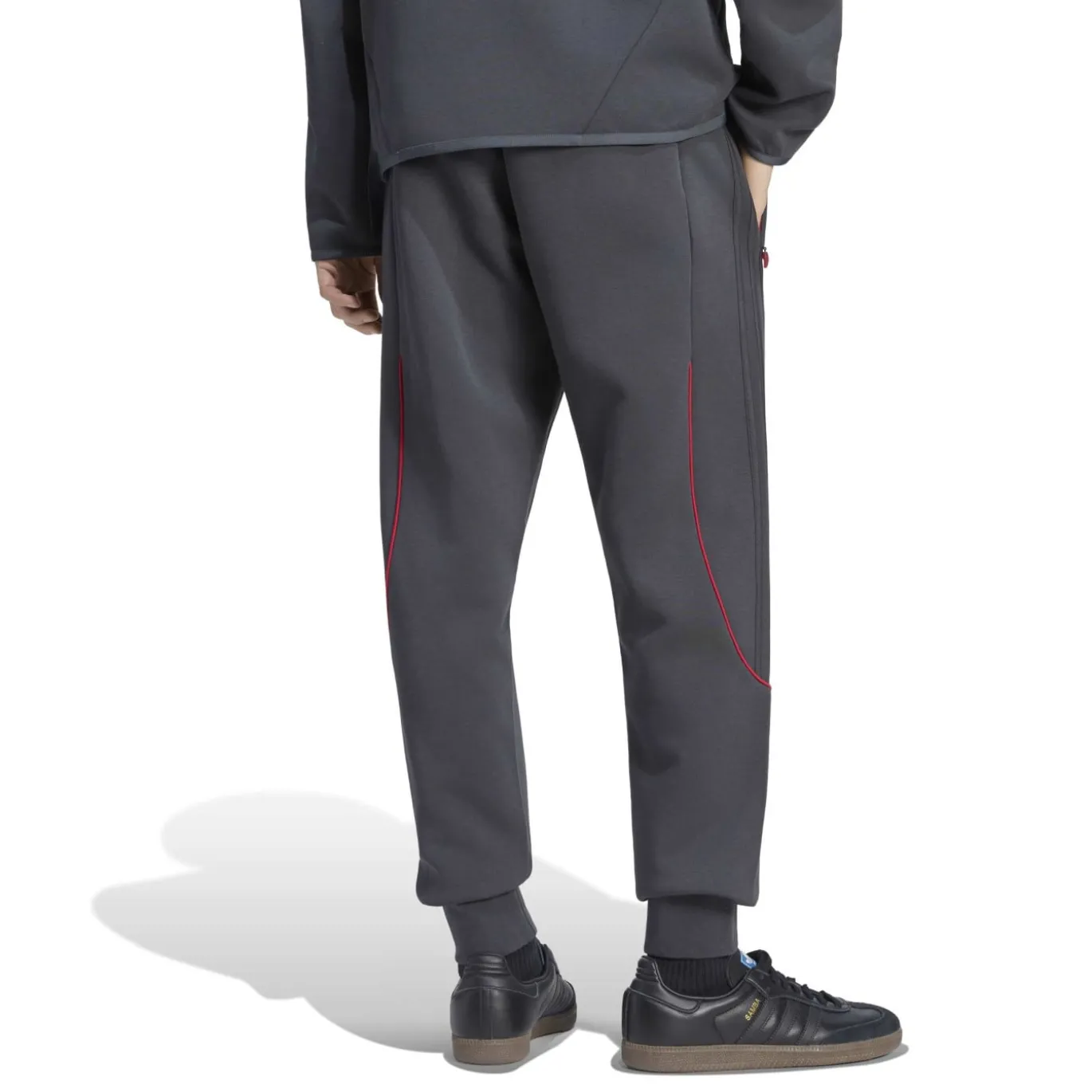 adidas Liverpool Originals Trainingspak Donkergrijs Rood Zilver