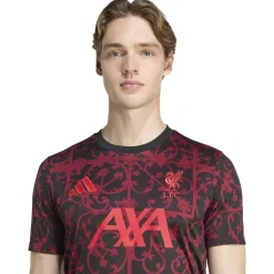 adidas Liverpool Pre-Match Trainingsshirt 2025-2026 Zwart Rood