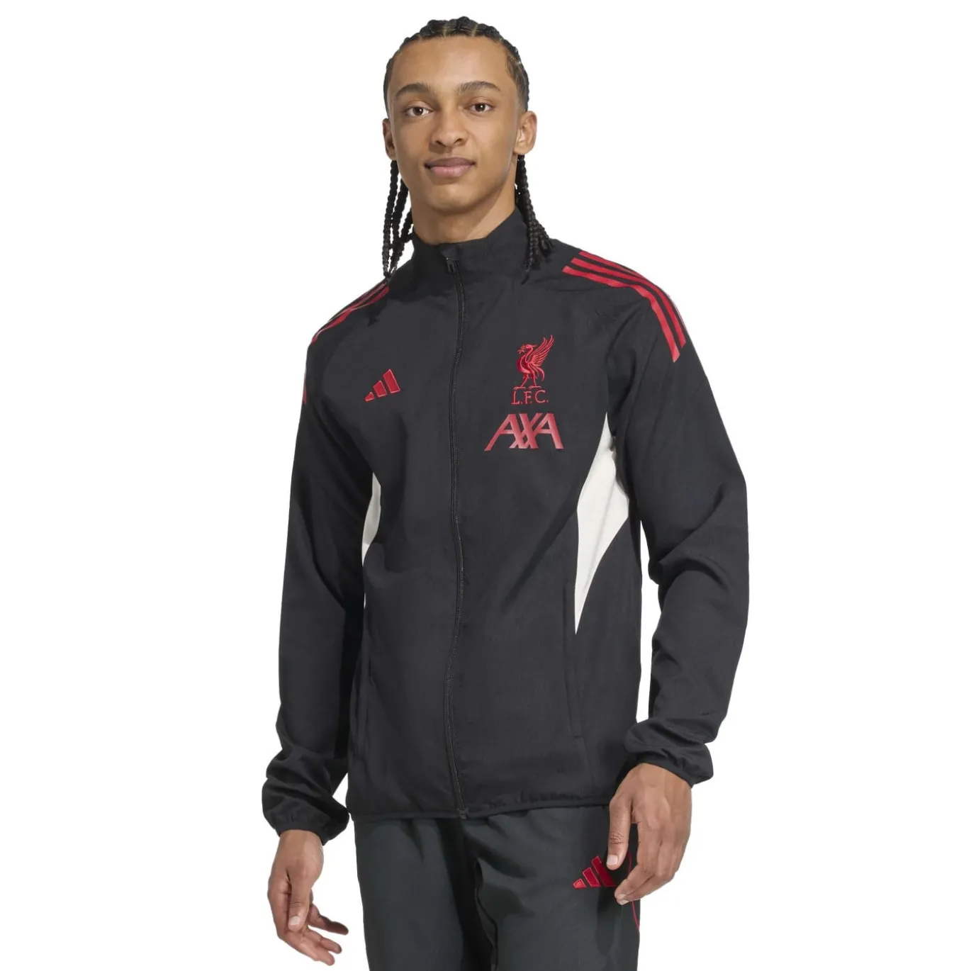 adidas Liverpool Presentatie Trainingspak Full-Zip 2025-2026 Zwart Rood Wit